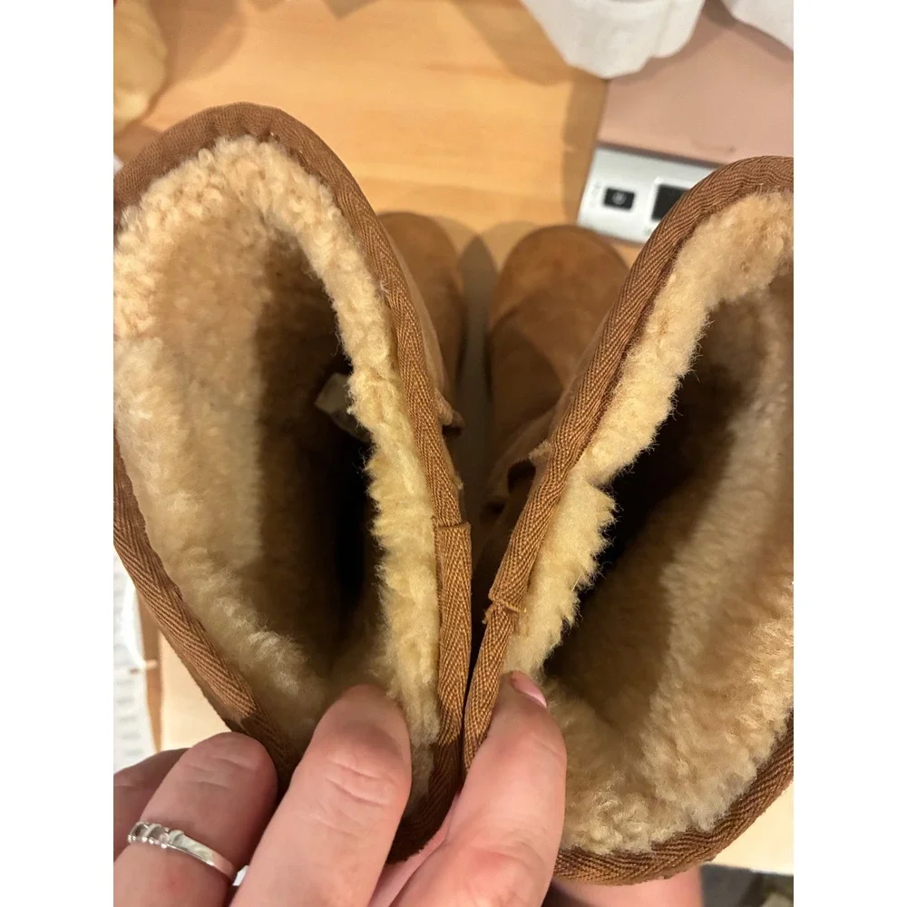 UGG Australia Classic Tall Boots Chestnut Brown Suede Sheepskin Womens 8